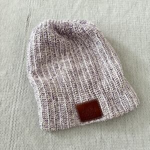 Love Your Melon Purple + White Speckled Slouch Beanie